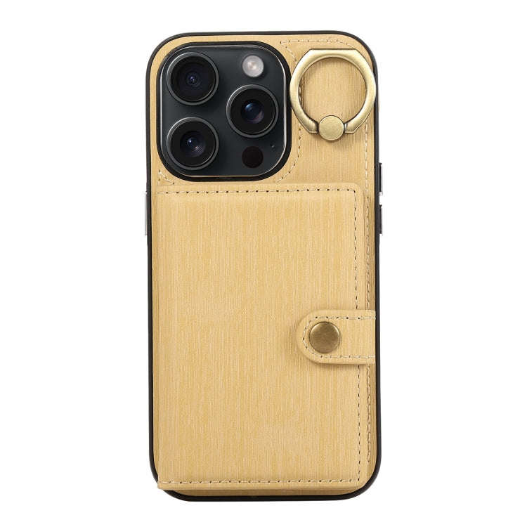 Brushed Texture Wallet Ring Holder Phone Case, For iPhone 13 Pro, For iPhone 13, For iPhone 12 / ...