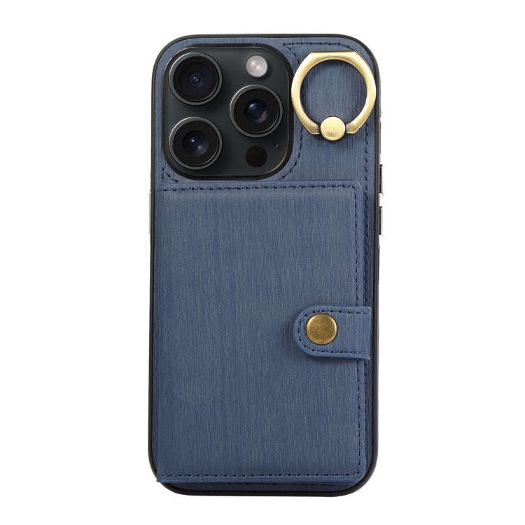 Brushed Texture Wallet Ring Holder Phone Case, For iPhone 13 Pro, For iPhone 13, For iPhone 12 / ...