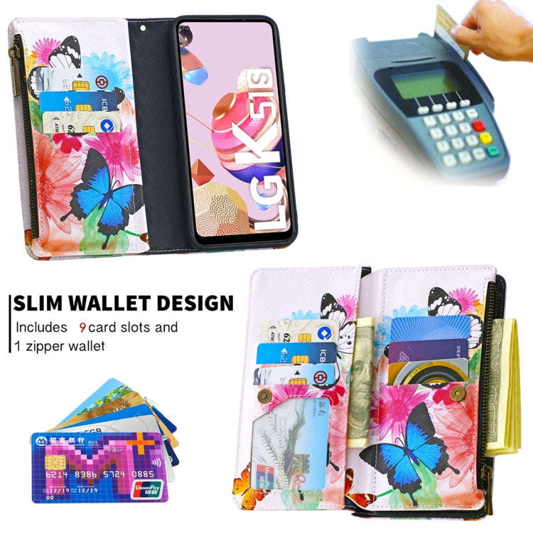 Colored Drawing Pattern Zipper Horizontal Flip Leather Case with Holder & Card Slots & Wallet, Fo...