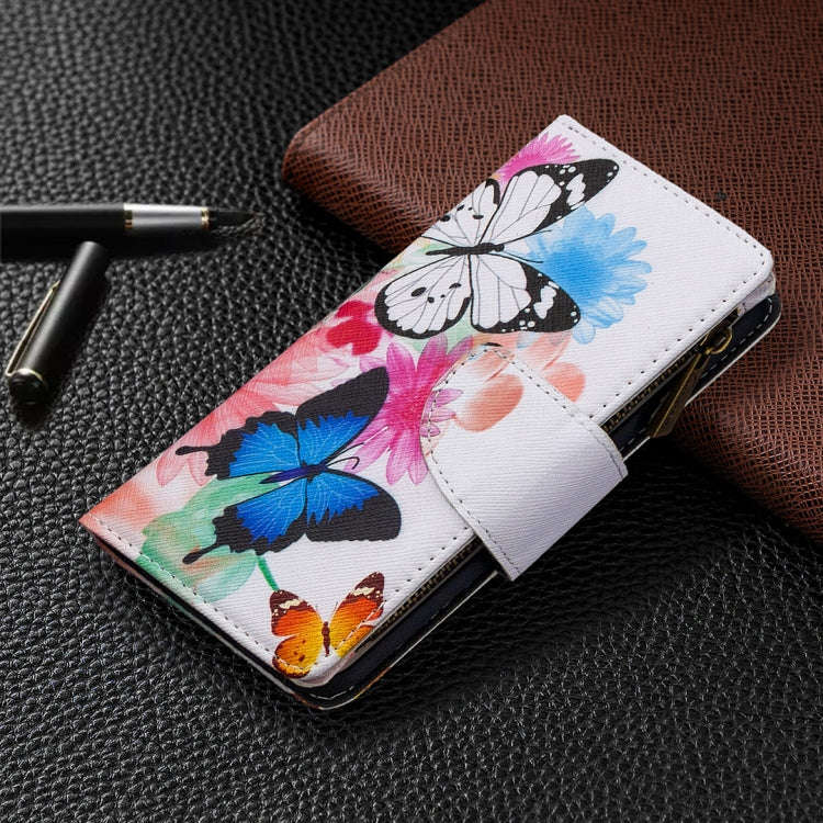 Colored Drawing Pattern Zipper Horizontal Flip Leather Case with Holder & Card Slots & Wallet, Fo...