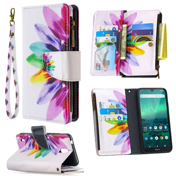 Colored Drawing Pattern Zipper Horizontal Flip Leather Case with Holder & Card Slots & Wallet, Fo...