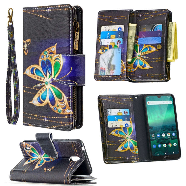 Colored Drawing Pattern Zipper Horizontal Flip Leather Case with Holder & Card Slots & Wallet, Fo...