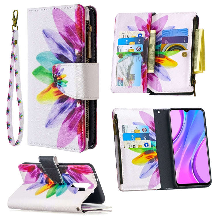 Colored Drawing Pattern Zipper Horizontal Flip Leather Case with Holder & Card Slots & Wallet, Fo...