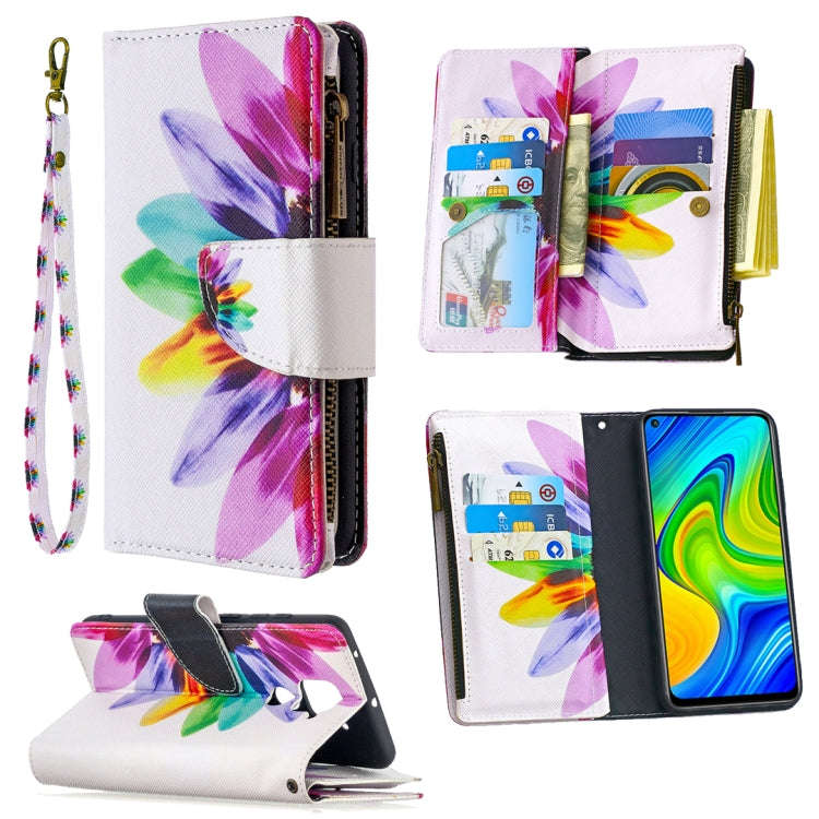 Colored Drawing Pattern Zipper Horizontal Flip Leather Case with Holder & Card Slots & Wallet, Fo...