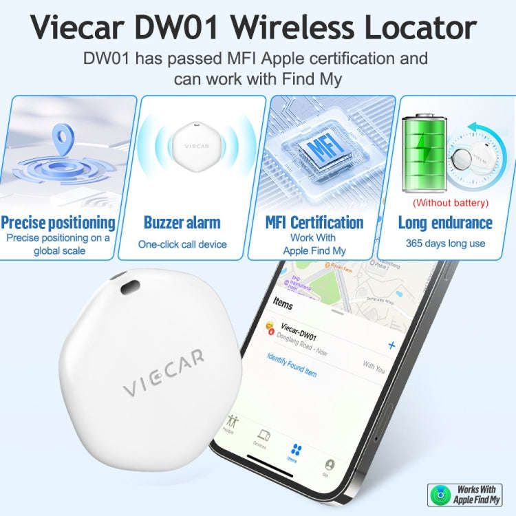 VIECAR DW01 Car Key Anti-lost Detection Wireless Location Tracker, VIECAR DW01