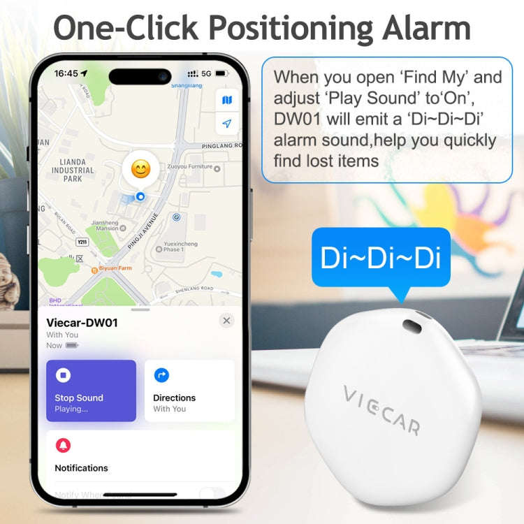 VIECAR DW01 Car Key Anti-lost Detection Wireless Location Tracker, VIECAR DW01