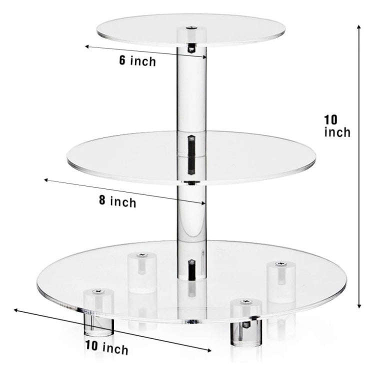 YX062 3 Tier Acrylic Circular Cupcake Stand, YX062