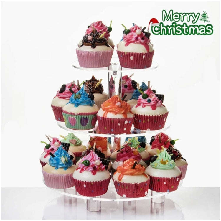 YX062 3 Tier Acrylic Circular Cupcake Stand, YX062