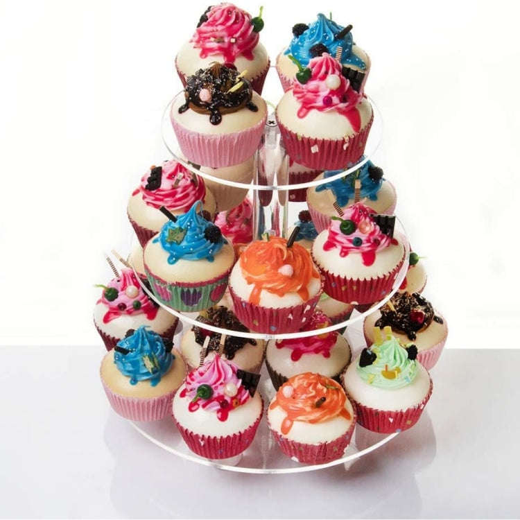 YX062 3 Tier Acrylic Circular Cupcake Stand, YX062