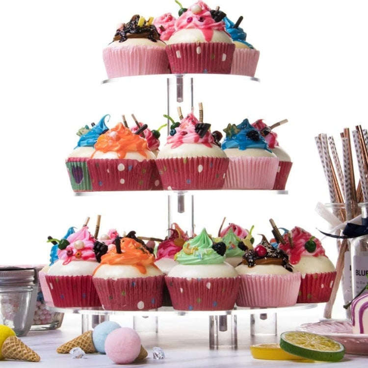 YX062 3 Tier Acrylic Circular Cupcake Stand, YX062
