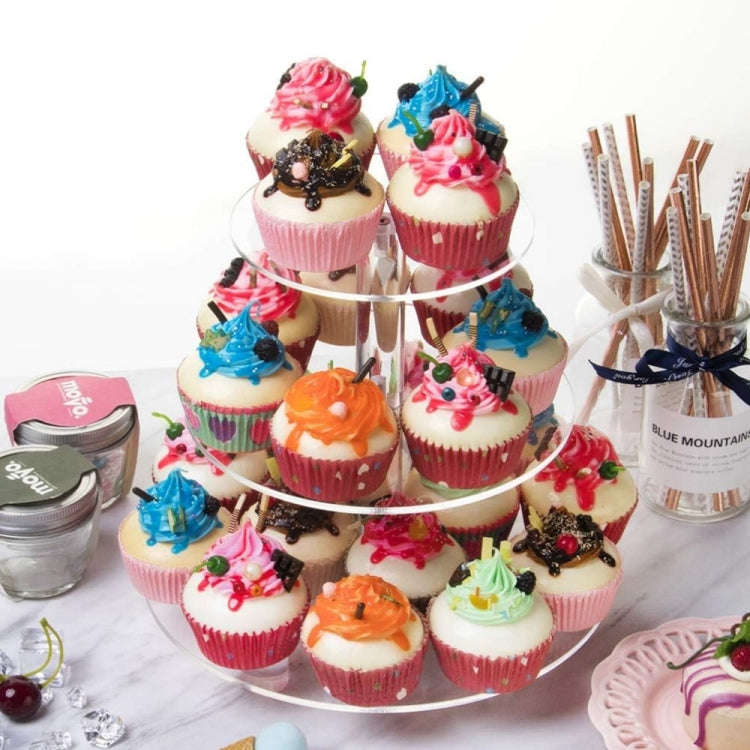 YX062 3 Tier Acrylic Circular Cupcake Stand, YX062