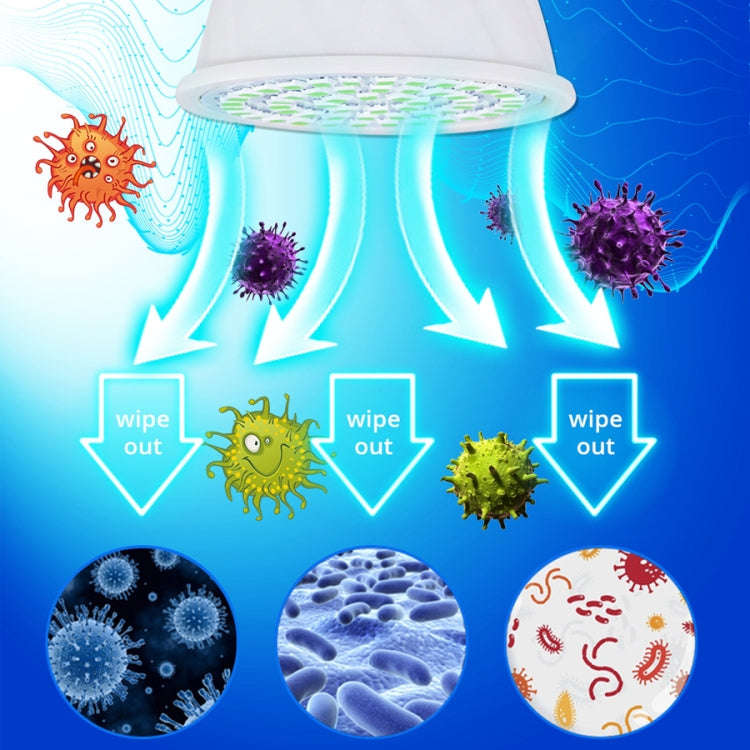 UVC Ozone Sterilizer Germicidal Disinfection Lamp, E27 110V 72 LEDs Lamp Cup Style