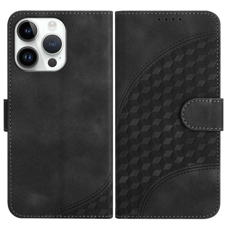 YX0060 Elephant Head Embossed Phone Leather Case with Lanyard, For iPhone 16 Pro, For iPhone 16 P...