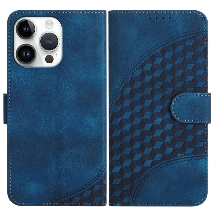 YX0060 Elephant Head Embossed Phone Leather Case with Lanyard, For iPhone 16 Pro, For iPhone 16 P...