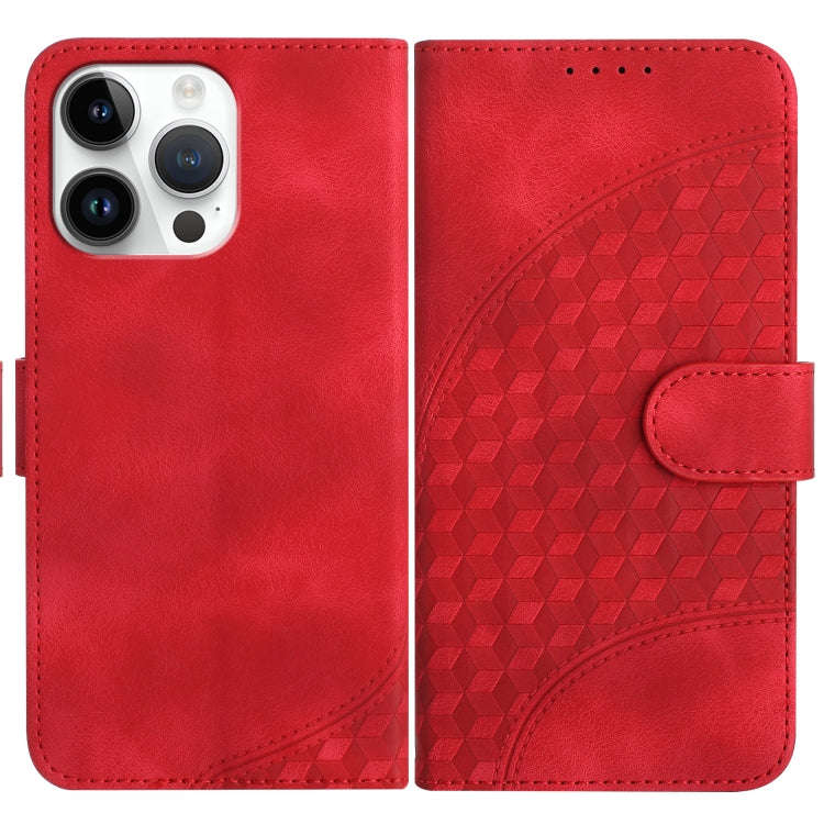 YX0060 Elephant Head Embossed Phone Leather Case with Lanyard, For iPhone 16 Pro, For iPhone 16 P...