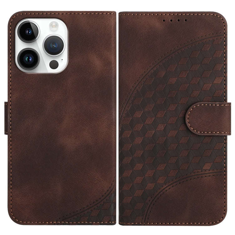 YX0060 Elephant Head Embossed Phone Leather Case with Lanyard, For iPhone 16 Pro, For iPhone 16 P...