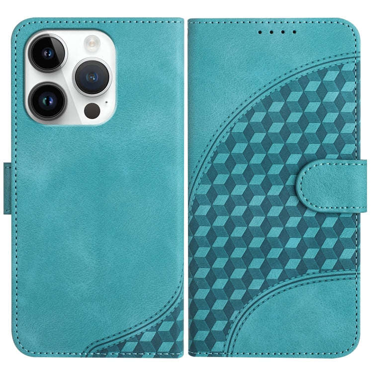 YX0060 Elephant Head Embossed Phone Leather Case with Lanyard, For iPhone 16 Pro, For iPhone 16 P...