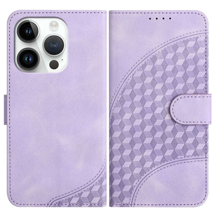 YX0060 Elephant Head Embossed Phone Leather Case with Lanyard, For iPhone 15, For iPhone 14 Plus,...