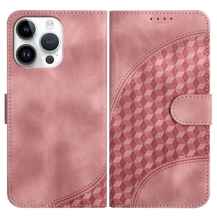 YX0060 Elephant Head Embossed Phone Leather Case with Lanyard, For iPhone 15, For iPhone 14 Plus,...
