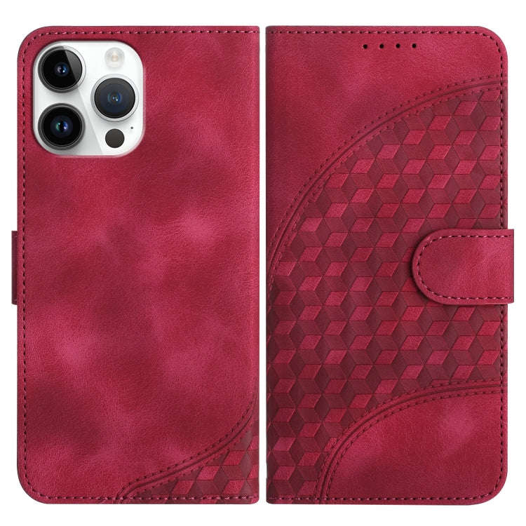 YX0060 Elephant Head Embossed Phone Leather Case with Lanyard, For iPhone 13 Pro Max, For iPhone ...