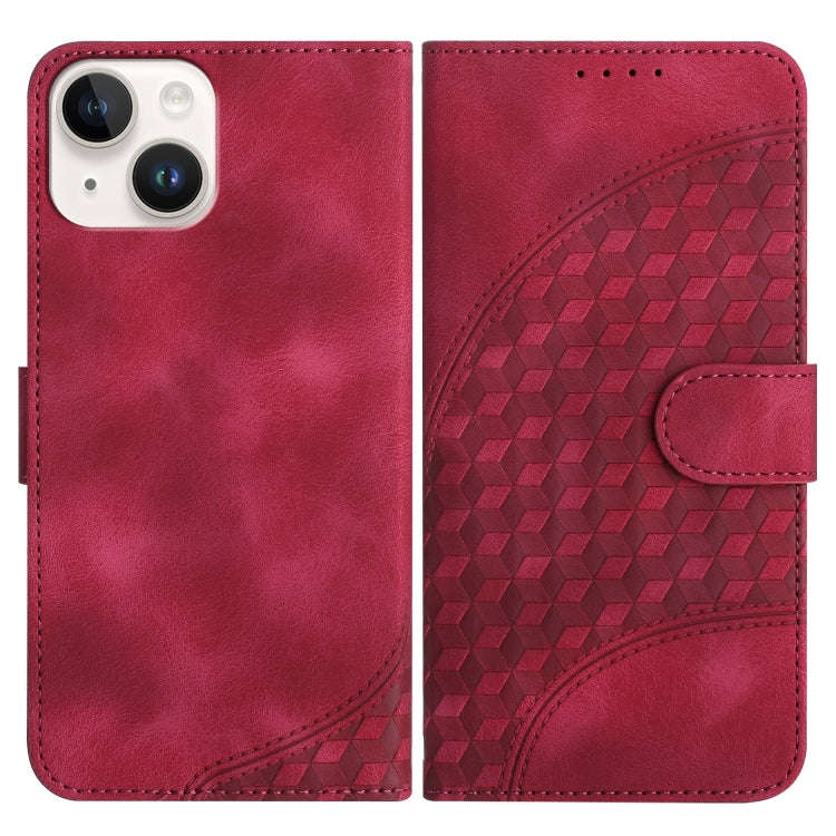 YX0060 Elephant Head Embossed Phone Leather Case with Lanyard, For iPhone 13 Pro Max, For iPhone ...