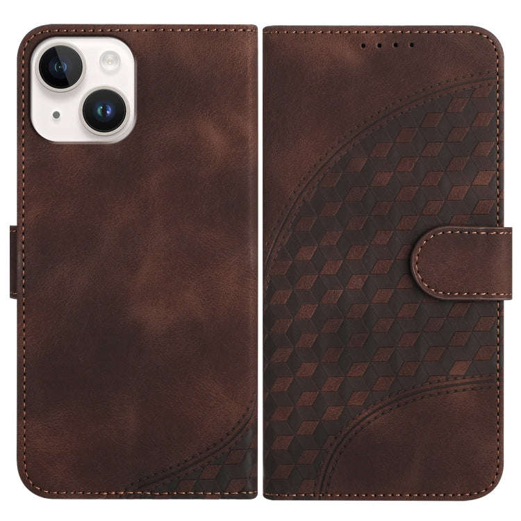 YX0060 Elephant Head Embossed Phone Leather Case with Lanyard, For iPhone 13 Pro Max, For iPhone ...
