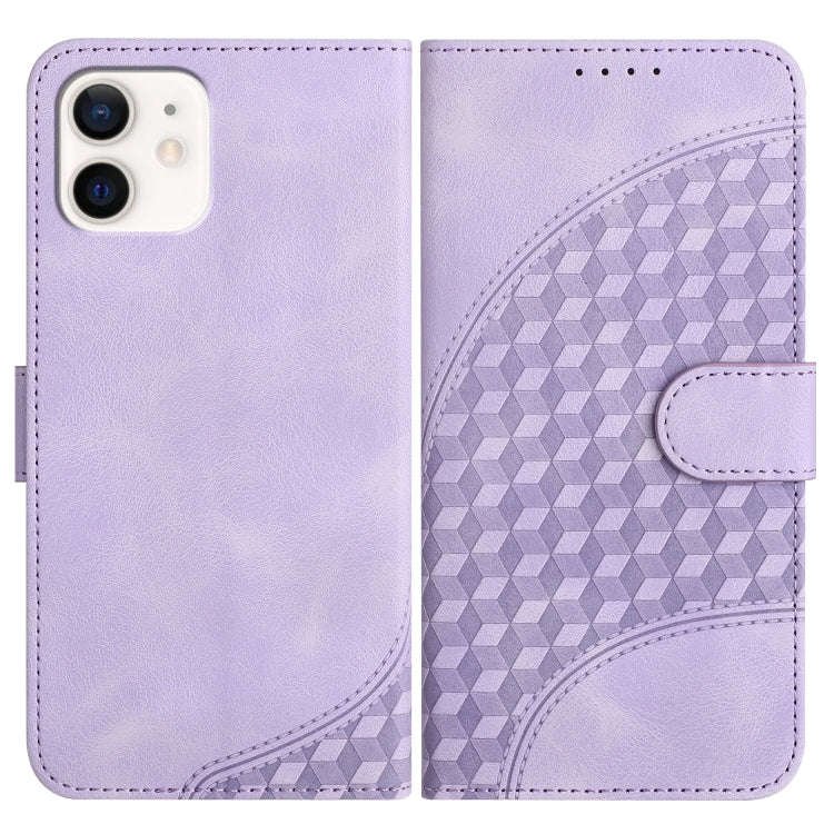 YX0060 Elephant Head Embossed Phone Leather Case with Lanyard, For iPhone 13 Pro Max, For iPhone ...