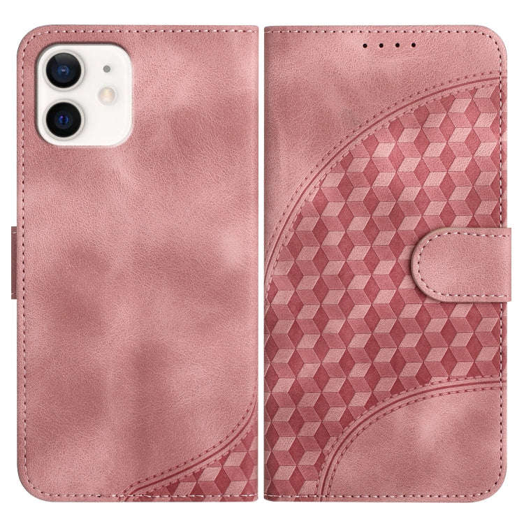 YX0060 Elephant Head Embossed Phone Leather Case with Lanyard, For iPhone 13 Pro Max, For iPhone ...