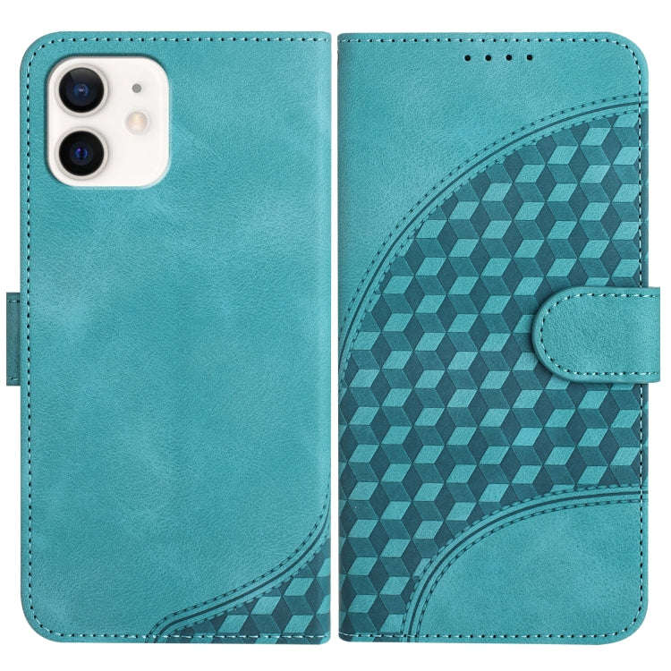 YX0060 Elephant Head Embossed Phone Leather Case with Lanyard, For iPhone 13 Pro Max, For iPhone ...