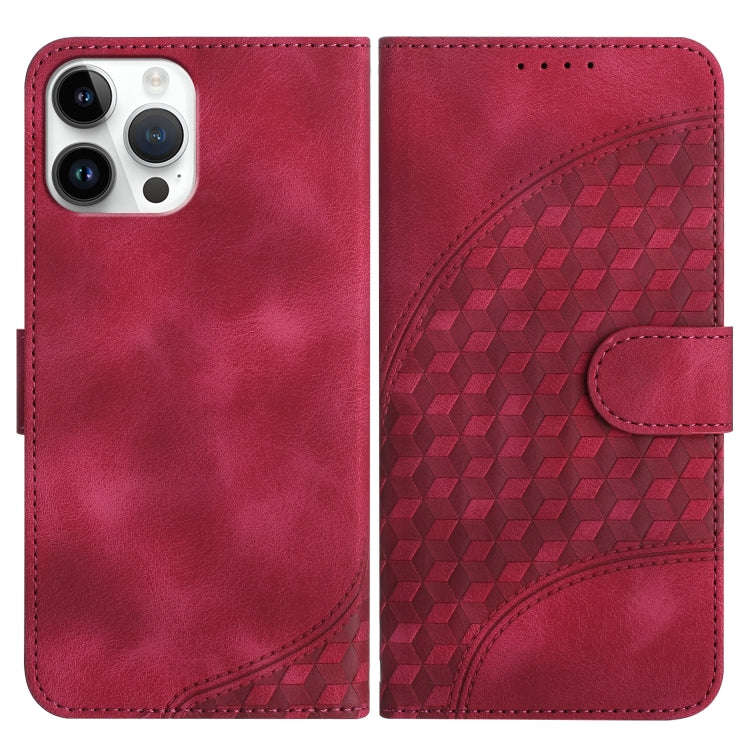 YX0060 Elephant Head Embossed Phone Leather Case with Lanyard, For iPhone 13 Pro Max, For iPhone ...