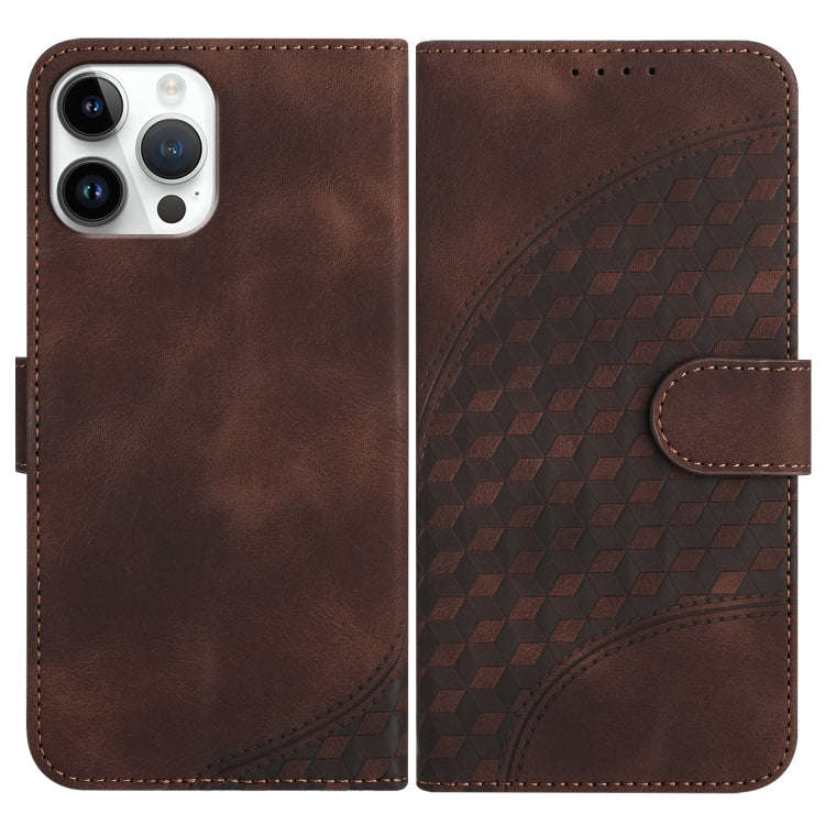 YX0060 Elephant Head Embossed Phone Leather Case with Lanyard, For iPhone 13 Pro Max, For iPhone ...