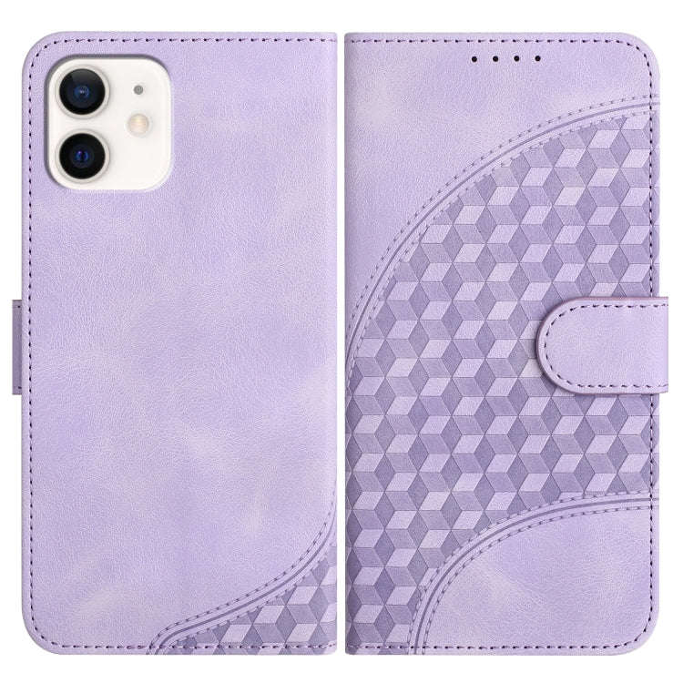 YX0060 Elephant Head Embossed Phone Leather Case with Lanyard, For iPhone 12 mini, For iPhone 11 ...