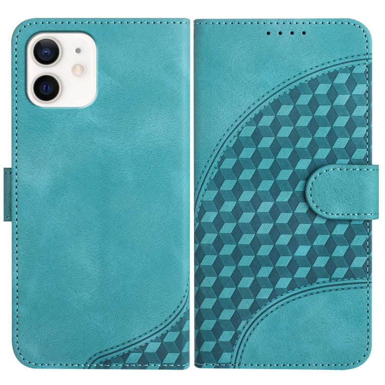 YX0060 Elephant Head Embossed Phone Leather Case with Lanyard, For iPhone 12 mini, For iPhone 11 ...