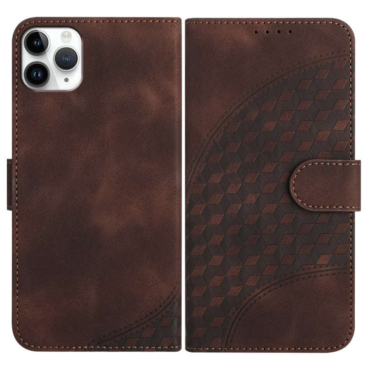 YX0060 Elephant Head Embossed Phone Leather Case with Lanyard, For iPhone 12 mini, For iPhone 11 ...
