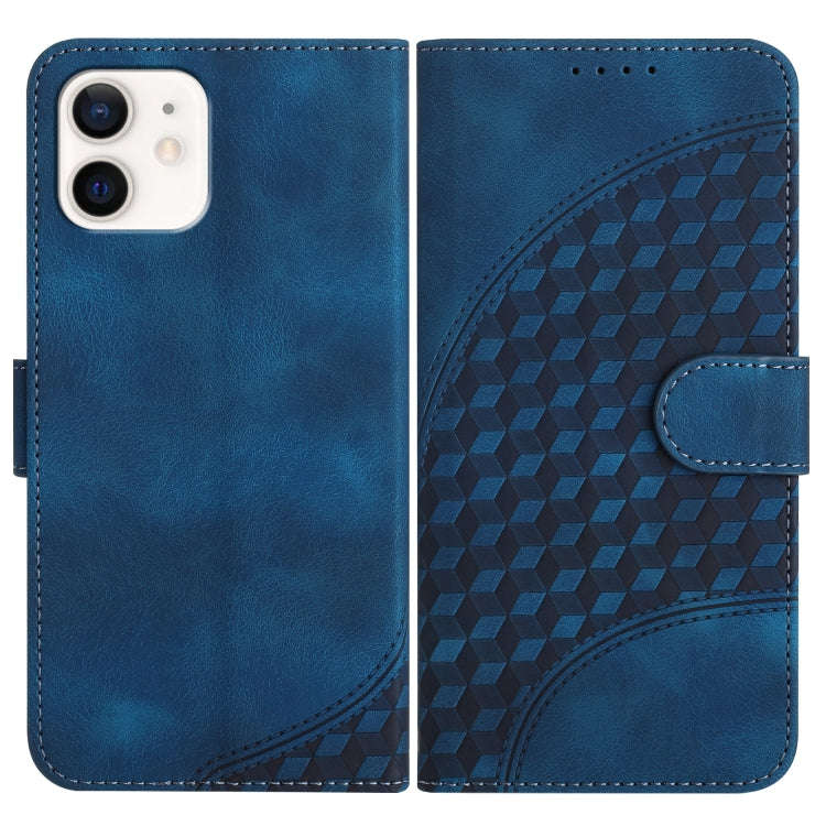 YX0060 Elephant Head Embossed Phone Leather Case with Lanyard, For iPhone 12 mini, For iPhone 11 ...
