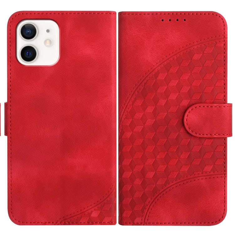 YX0060 Elephant Head Embossed Phone Leather Case with Lanyard, For iPhone 12 mini, For iPhone 11 ...