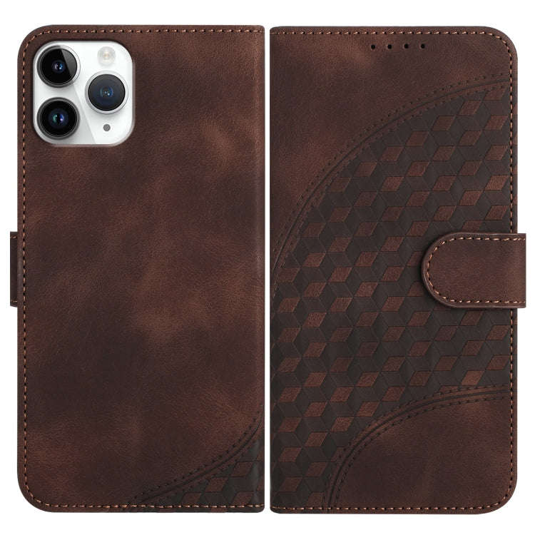 YX0060 Elephant Head Embossed Phone Leather Case with Lanyard, For iPhone 12 mini, For iPhone 11 ...
