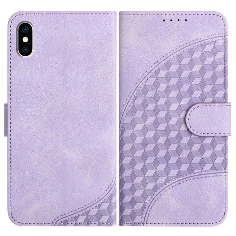 YX0060 Elephant Head Embossed Phone Leather Case with Lanyard, For iPhone XS Max, For iPhone 8 Pl...
