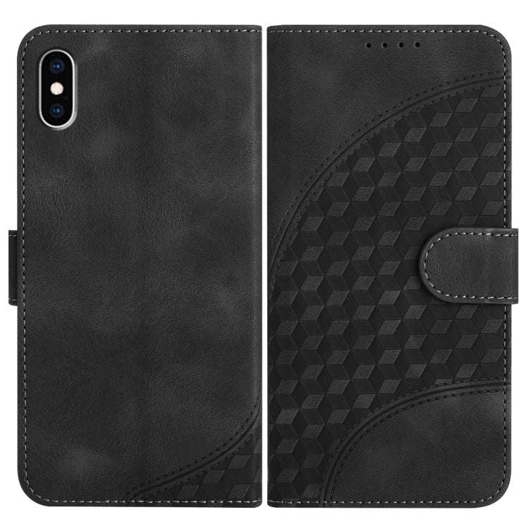 YX0060 Elephant Head Embossed Phone Leather Case with Lanyard, For iPhone XS Max, For iPhone 8 Pl...
