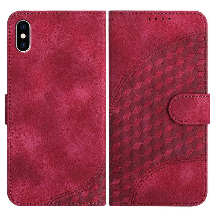 YX0060 Elephant Head Embossed Phone Leather Case with Lanyard, For iPhone XS Max, For iPhone 8 Pl...