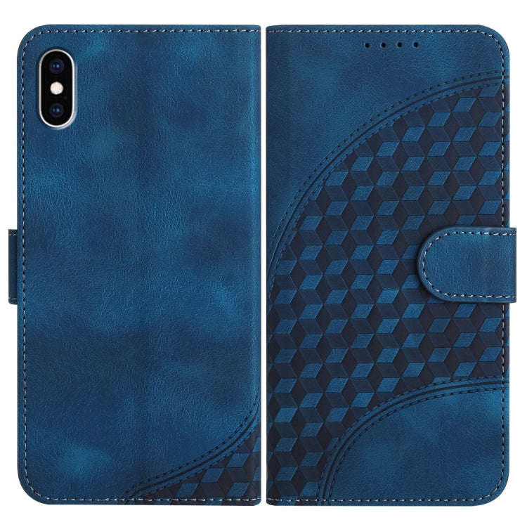 YX0060 Elephant Head Embossed Phone Leather Case with Lanyard, For iPhone XS Max, For iPhone 8 Pl...