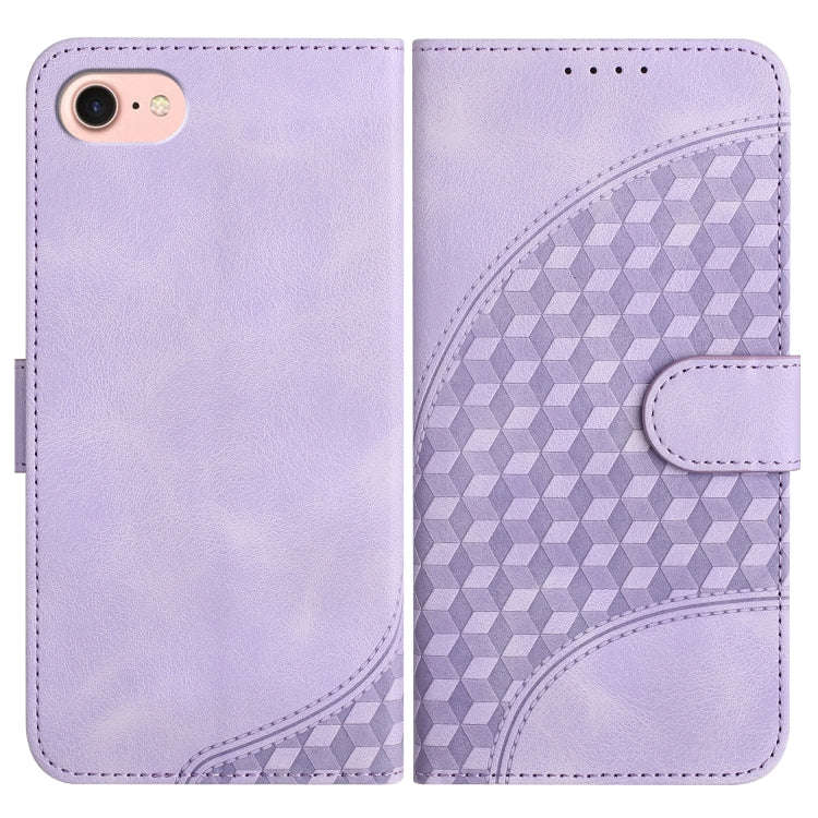 YX0060 Elephant Head Embossed Phone Leather Case with Lanyard, For iPhone 15, For iPhone 14 Plus,...