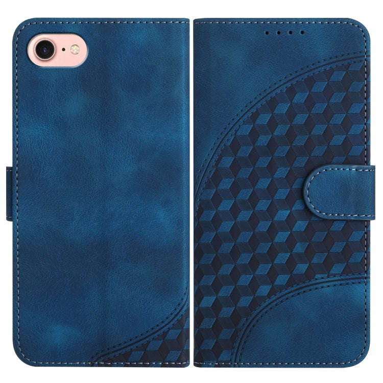 YX0060 Elephant Head Embossed Phone Leather Case with Lanyard, For iPhone 15, For iPhone 14 Plus,...