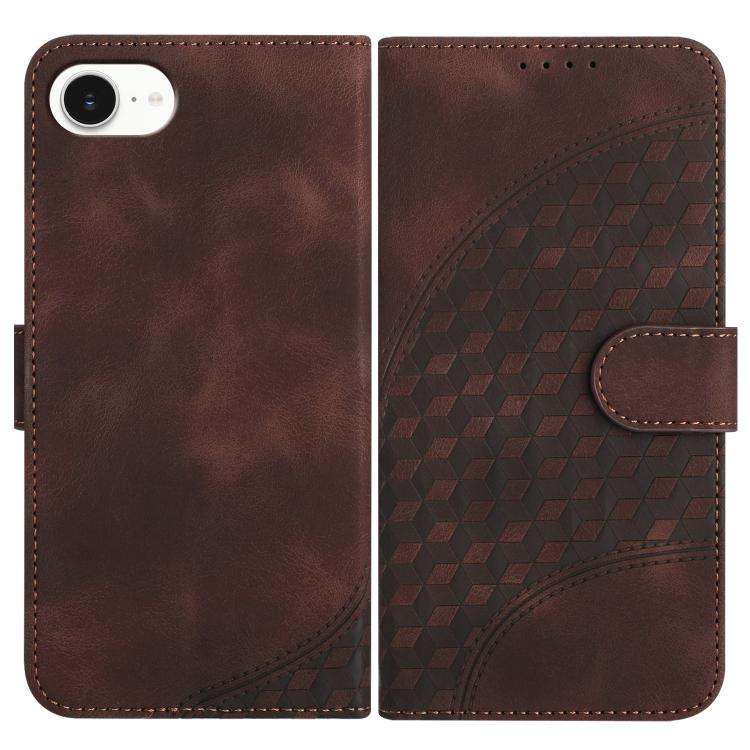 YX0060 Elephant Head Embossed Phone Leather Case with Lanyard, For iPhone 17e / 16e, For iPhone 1...
