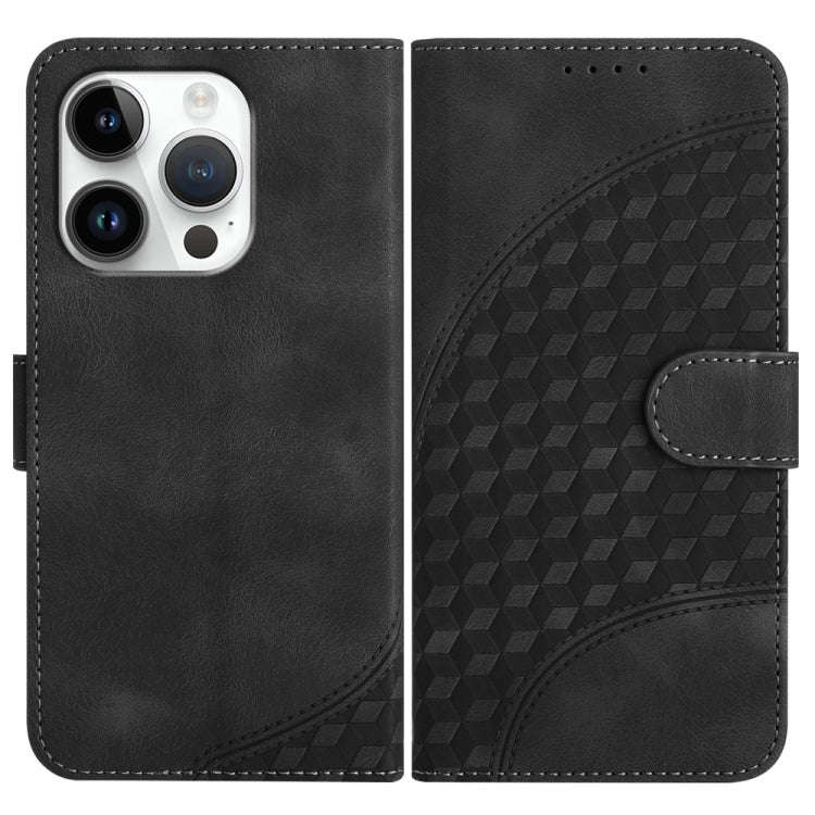 YX0060 Elephant Head Embossed Phone Leather Case with Lanyard, For iPhone 16 Pro, For iPhone 16 P...