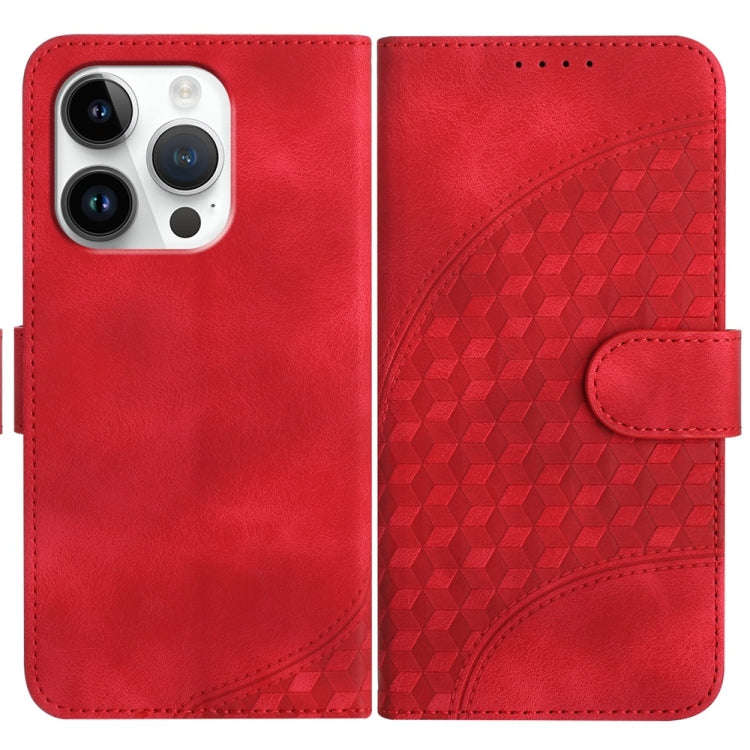 YX0060 Elephant Head Embossed Phone Leather Case with Lanyard, For iPhone 16 Pro, For iPhone 16 P...