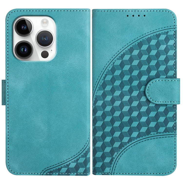 YX0060 Elephant Head Embossed Phone Leather Case with Lanyard, For iPhone 16 Pro, For iPhone 16 P...