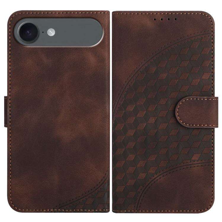 YX0060 Elephant Head Embossed Phone Leather Case with Lanyard, For iPhone 17e / 16e, For iPhone 1...