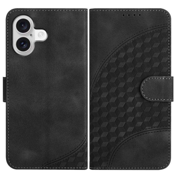 YX0060 Elephant Head Embossed Phone Leather Case with Lanyard, For iPhone 17e / 16e, For iPhone 1...