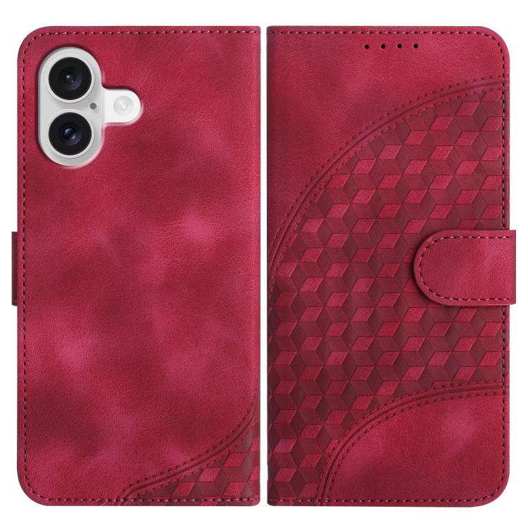 YX0060 Elephant Head Embossed Phone Leather Case with Lanyard, For iPhone 17e / 16e, For iPhone 1...